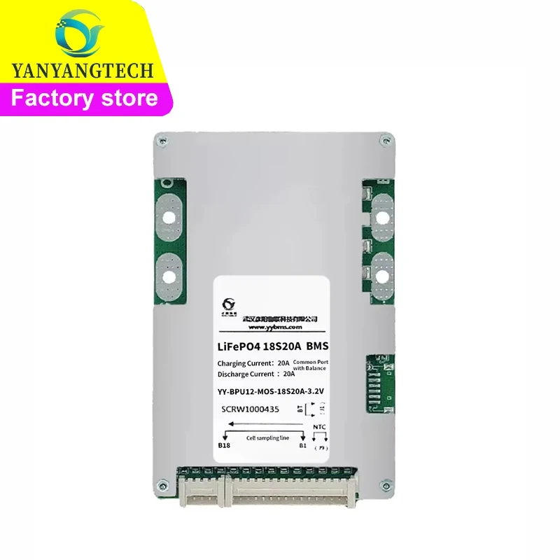 57.6V 66.6V BMS 18S 50A Lithium-ion LiFePO4 Ternary Battery Management System 18S 50A 80A BMS for Forklift AGV Electric Bicycle