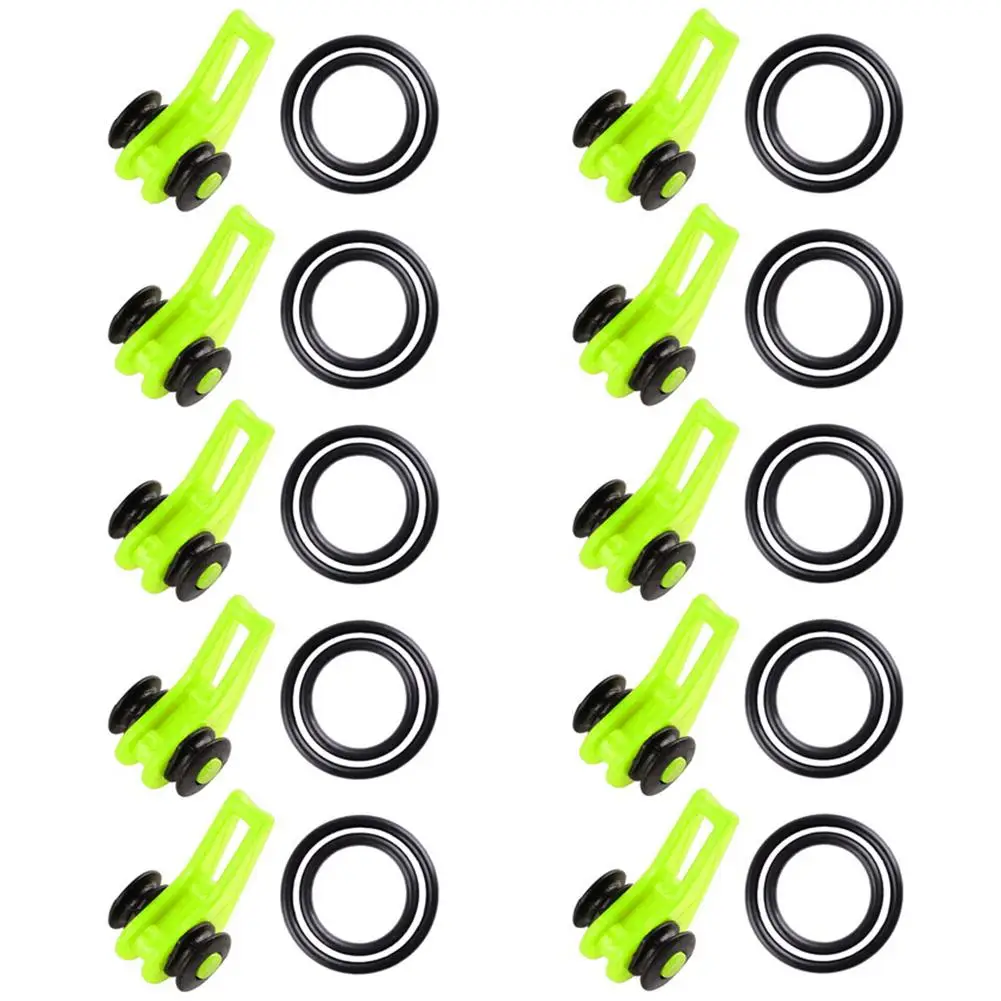

20 шт., держатель для рыболовных крючков для удочки, защитные держатели для приманок (зеленый)