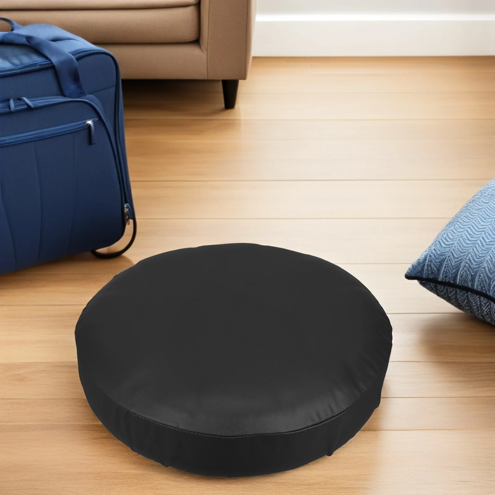 

2Pcs Bar Stool Covers Round Waterproof Washable Elastic Band Chair Seat Covers for Kitchen Bar Vanity Elastic Round Stool Cover