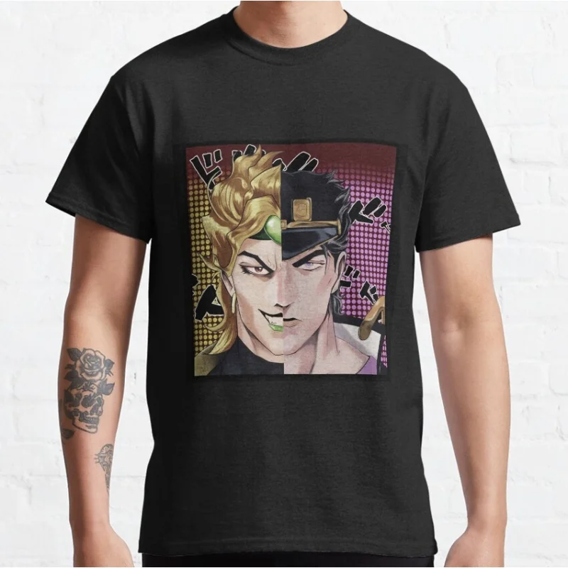 

enemy-brothers JoJo's Bizarre Adventure Anime Gift t shirt Manga 100% cotton Graphic Clothes Y2K clothing All size Tops S-6XL