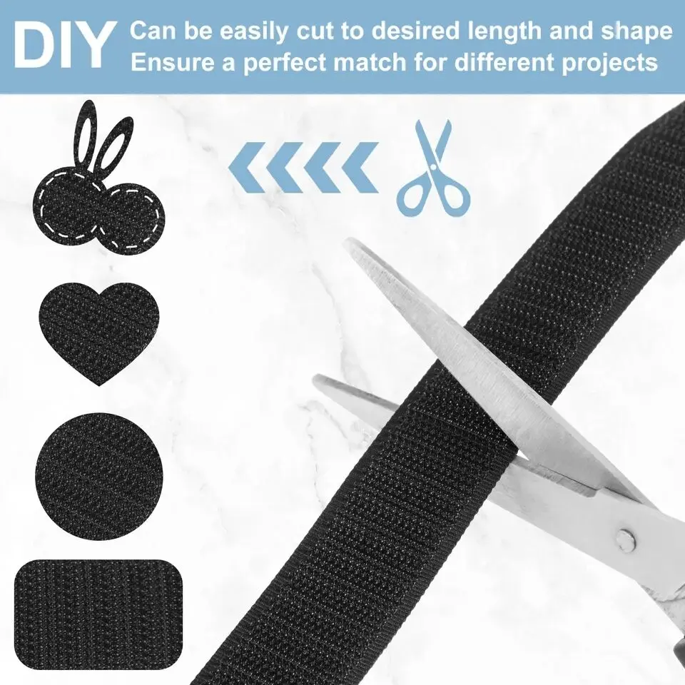 20/25/30/50 مللي متر 3M خطاف لاصق قوي للغاية | شريط فيلكرو عالي التحمل للتعديل الداخلي للسيارة/صناعة يدوية/تخزين منزلي #5