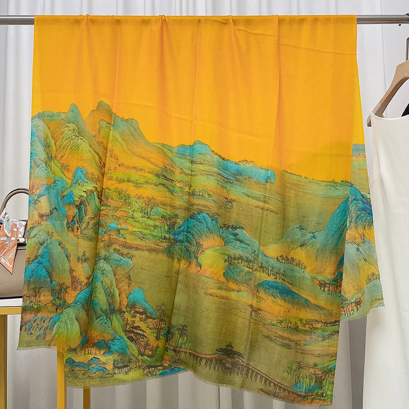 

100% Cashmere Long Tassels Scarf Women Ring Pashmina Scarves Foulard Femme Bag Head Decoration Winter Accessories Lover Gift