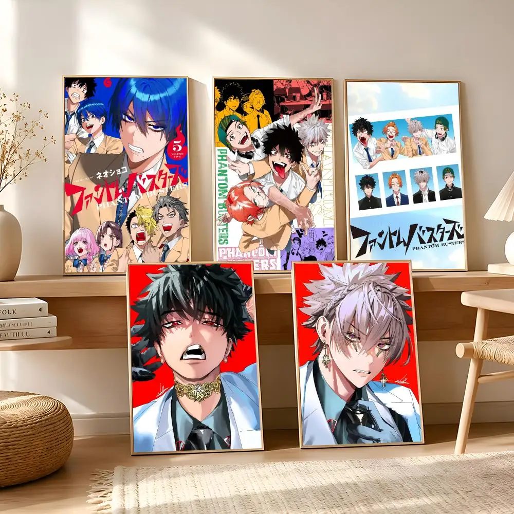 Cartoon P-Phantom B-Busters Poster Wall Art Residue-Free poster For Cartoon/Anime room & Dorm wall Decor & Manga retail Store