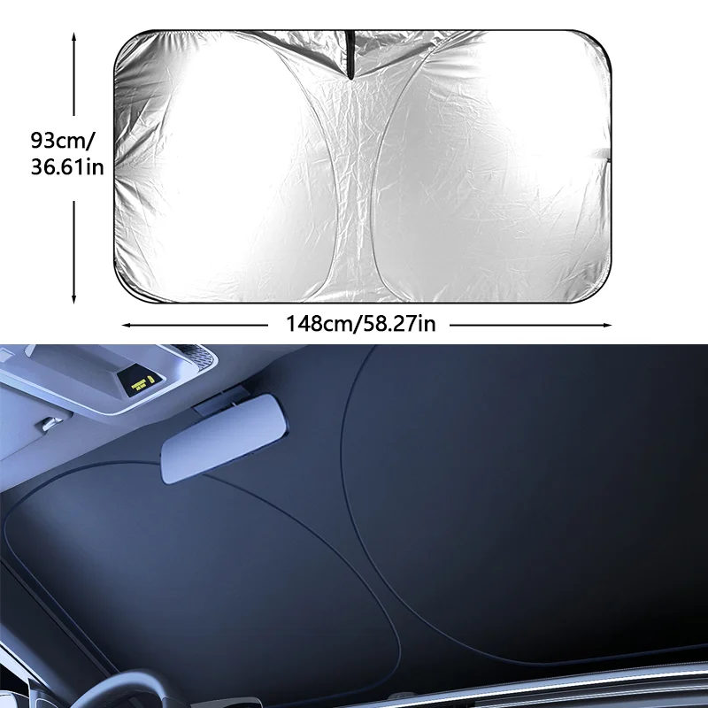 Auto Voorruit Zonnescherm Auto Voor Parasol Cover Opvouwbare UV Blok Warmte Autoruit Paraplu Auto Bescherming Gordijnen Levert