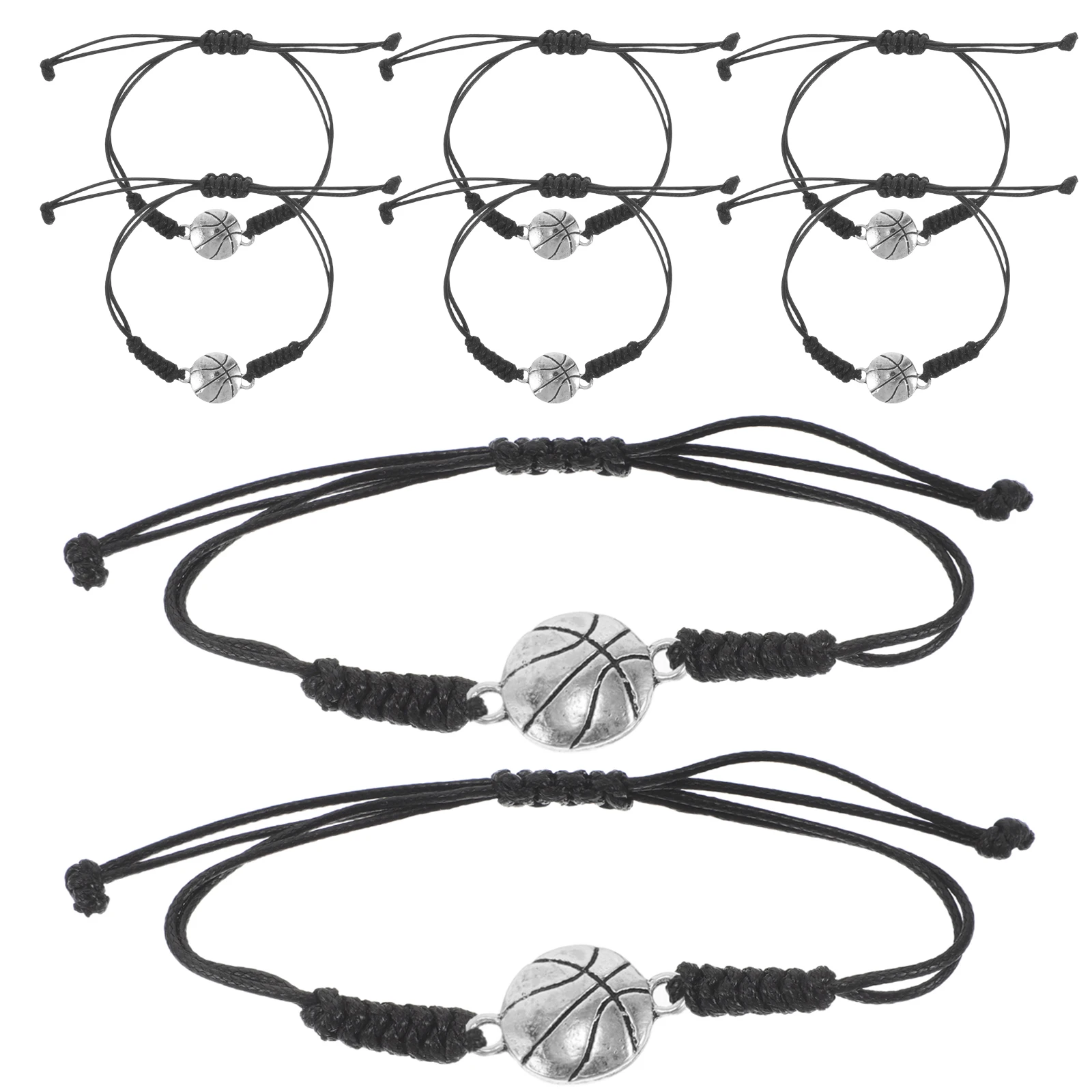 

20 Pcs H made Alloy Bracelet Basketball Soccer Volleyball Braided Sports Jewelry Durable Adjustable Unisex Accessories