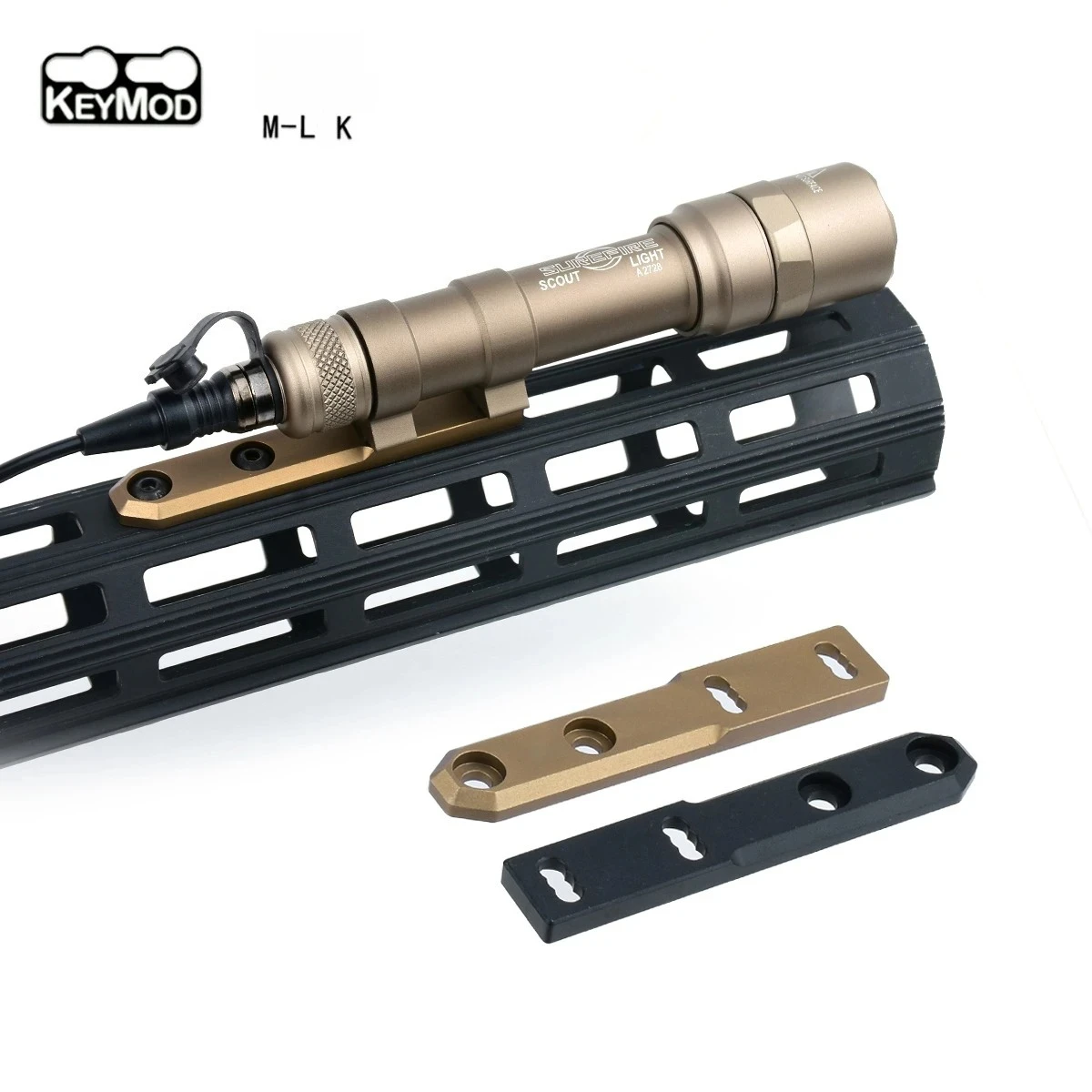 Surefire M600U M600B Leistungsstarke LED-Taschenlampe mit Montagebasis Passend für 20mm Schiene MLK Keymod für AR15 SF M600 Scout LED-Licht Taschenlampe – Detail 10