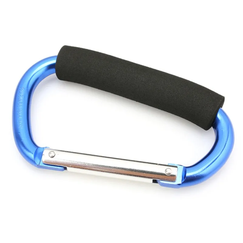 Großer Karabiner, Kinderwagen-Haken, Organizer, Aluminium, D-Ring, Federverschluss, Schlüsselanhänger-Clip, Tragegriff zum Aufhängen von Geldbörsen, Einkaufstaschen – Detail 33