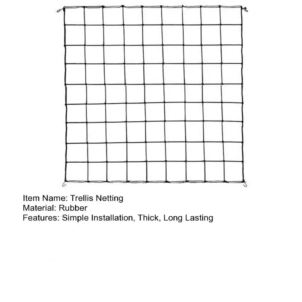 Siatka kratowa Scrog Net z 4 haczykami Ogórek Ogrodnictwo Ogrodnictwo Wytrzymała siatka na rośliny Namiot do ogrodnictwa Ogrodnictwo
