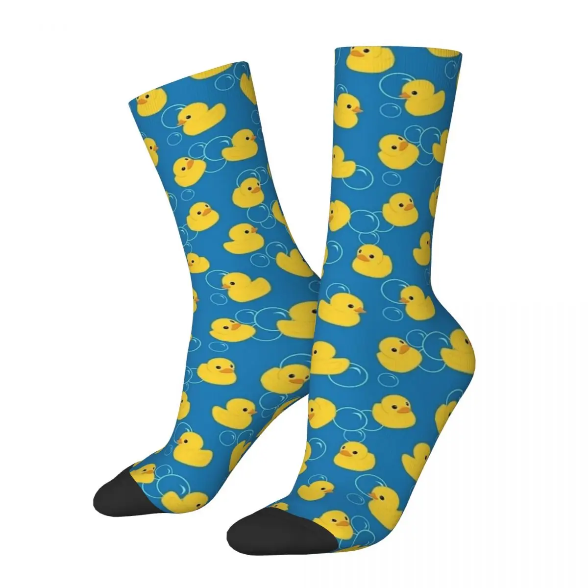 Cute Yellow Bath Duck Stockings Rubber Duck Graphic Kawaii Socks Autumn Non Slip Socks Adults Men Outdoor Quality Socks