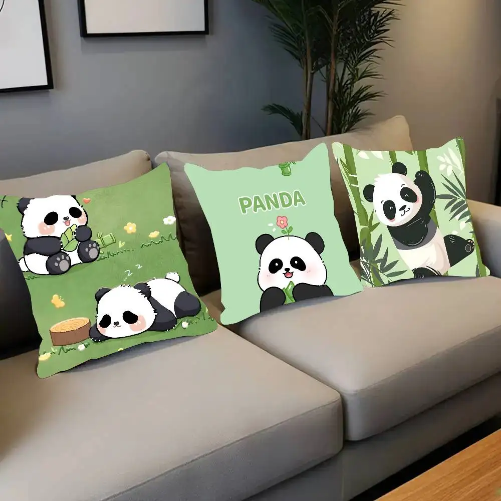 Cute Panda Pillow Case Home Decor Throw For Sofa Bed Car Room Decor Gift Idea