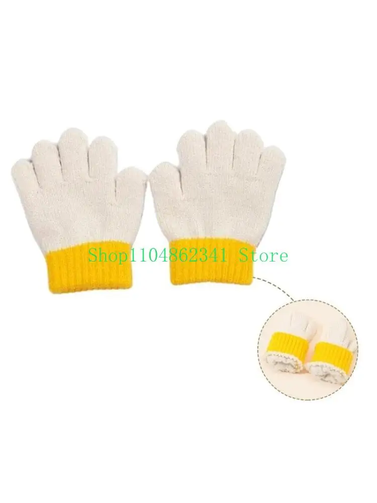 

5asd Детские стильные утепленные термоперчатки Толстые перчатки Стильные вязаные термоперчатки Зимние теплые перчатки с полным