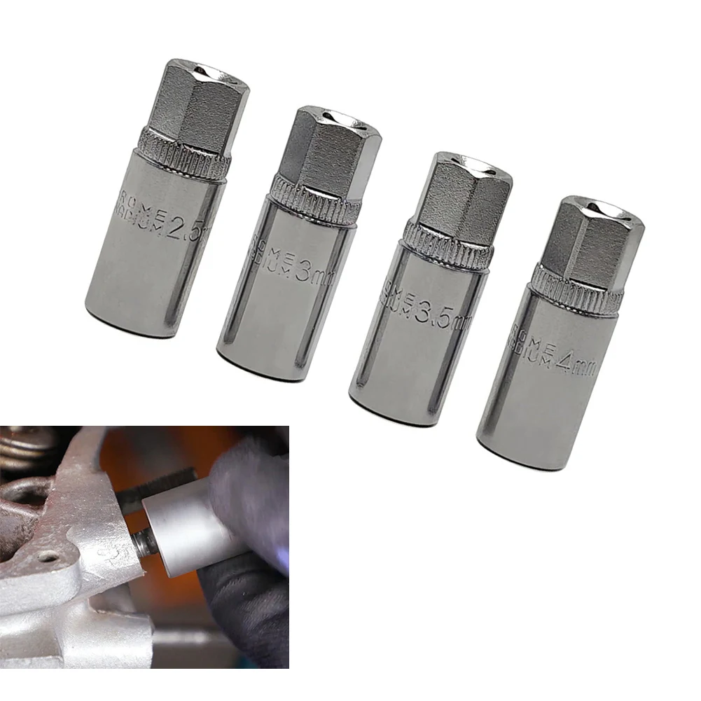 Auto Stud Extractor Set 4PC 1/4 Drive Socket Screw Extractor Kit for Fast and Reliable Broken Stud Removal Tasks