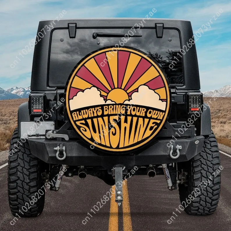 

Always Bring Your Own Sunshine Various Models Car Tire Cover Prevention Sand Dust rainwaterTire Cover Sturdy Durable Tire Covers