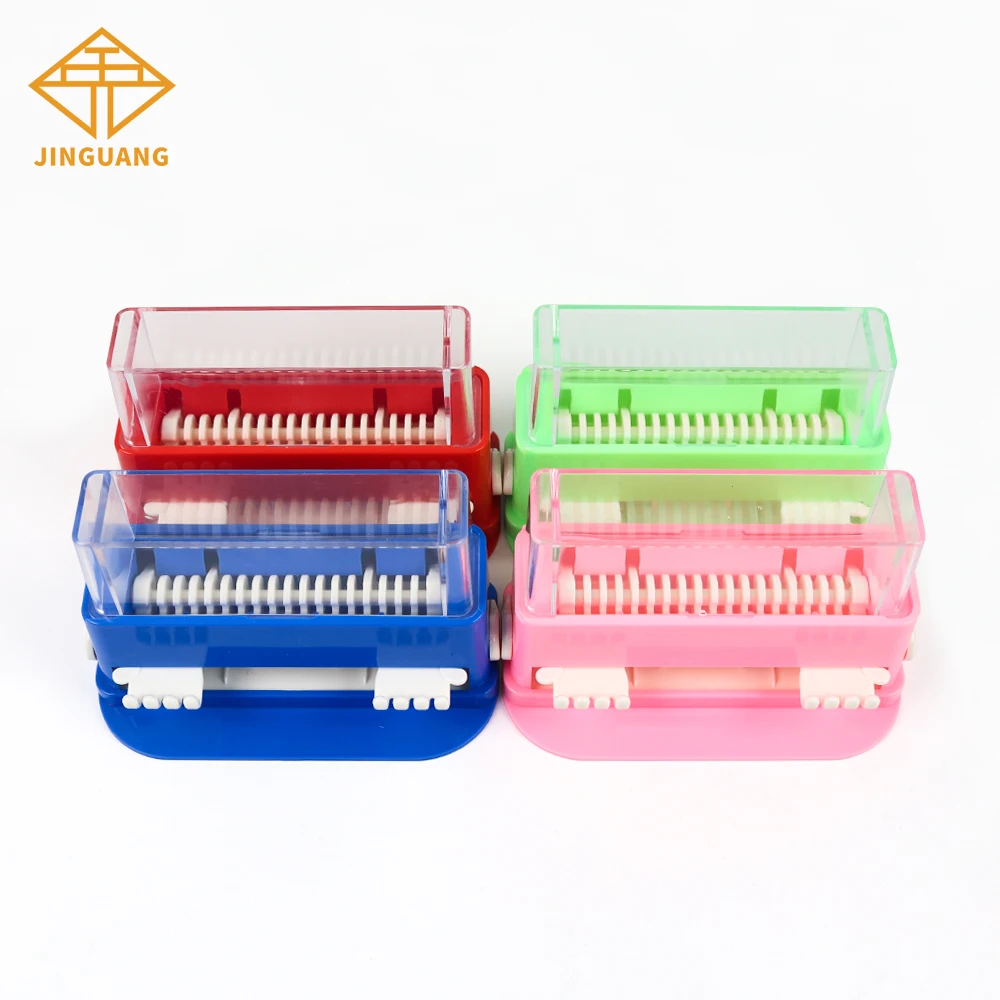 5pcs Portable Dental Plastic Micro Applicator Dispenser Manual Dentistry Brush Storage Box Holder
