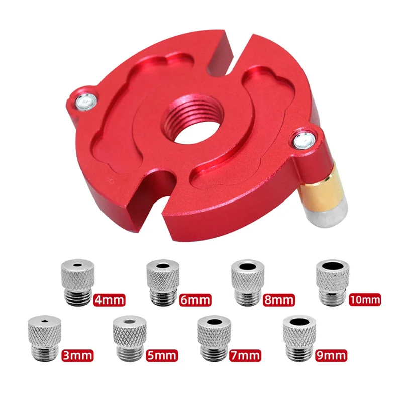 AB47-แนวตั้งหลุมJig 3-10Mm Bushingไม้Fastไม้Splicingเจาะท่องเที่ยวLocator Self-Centering Scriber
