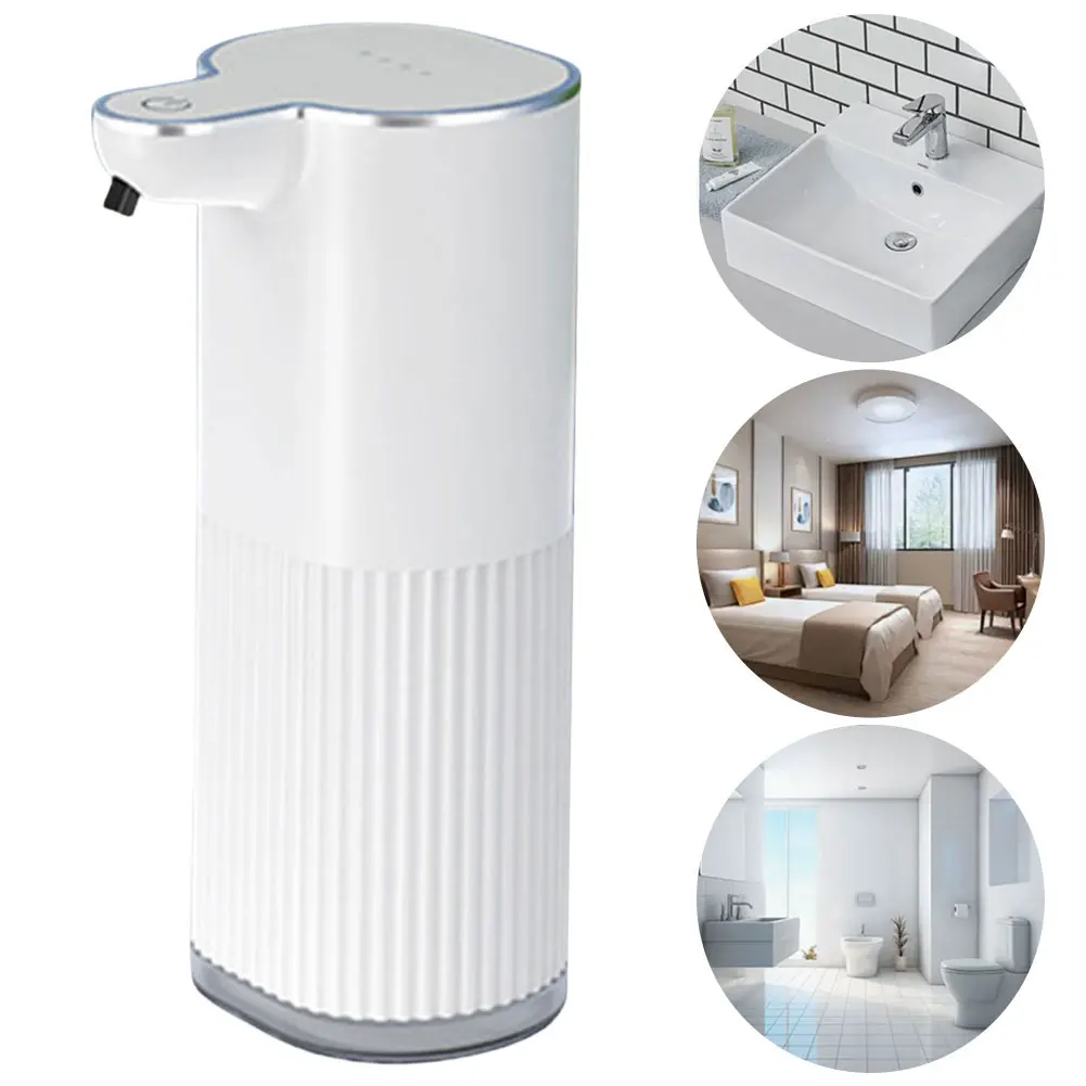 

Automatic Soap Dispenser Wall Mount USB Rechargeable Electric Soap Dispenser 4 Levels Adjustable Hands Free for Bathroom Kitchen