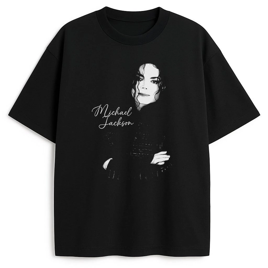 King of Pop Michael Jackson T-shirt Men and Women Summer Cotton Y2K Clothing Casual Fashion Round Neck Short Sleeved Streetwear