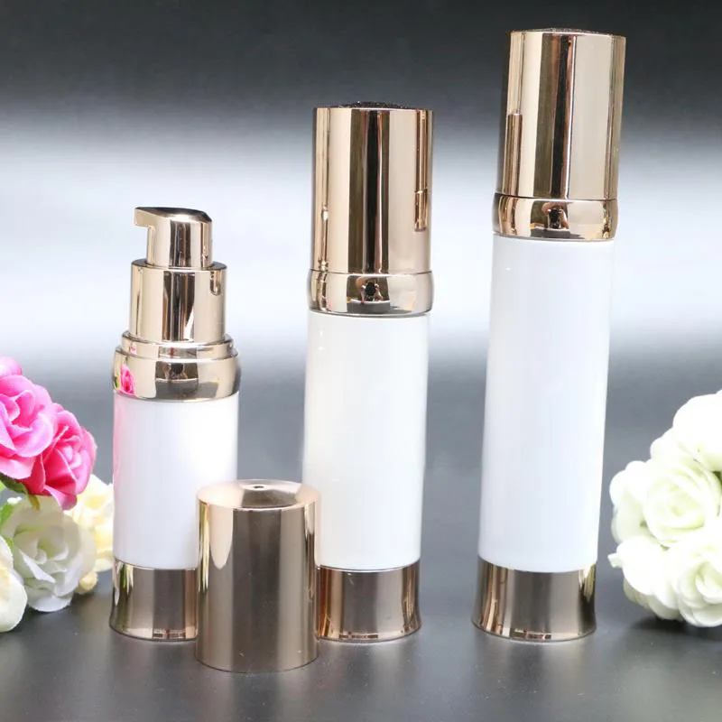 

20ml white airless bottle gold pump/lid serum/lotion/emulsion/foundation moisture toner essence skin care cosmetic packing