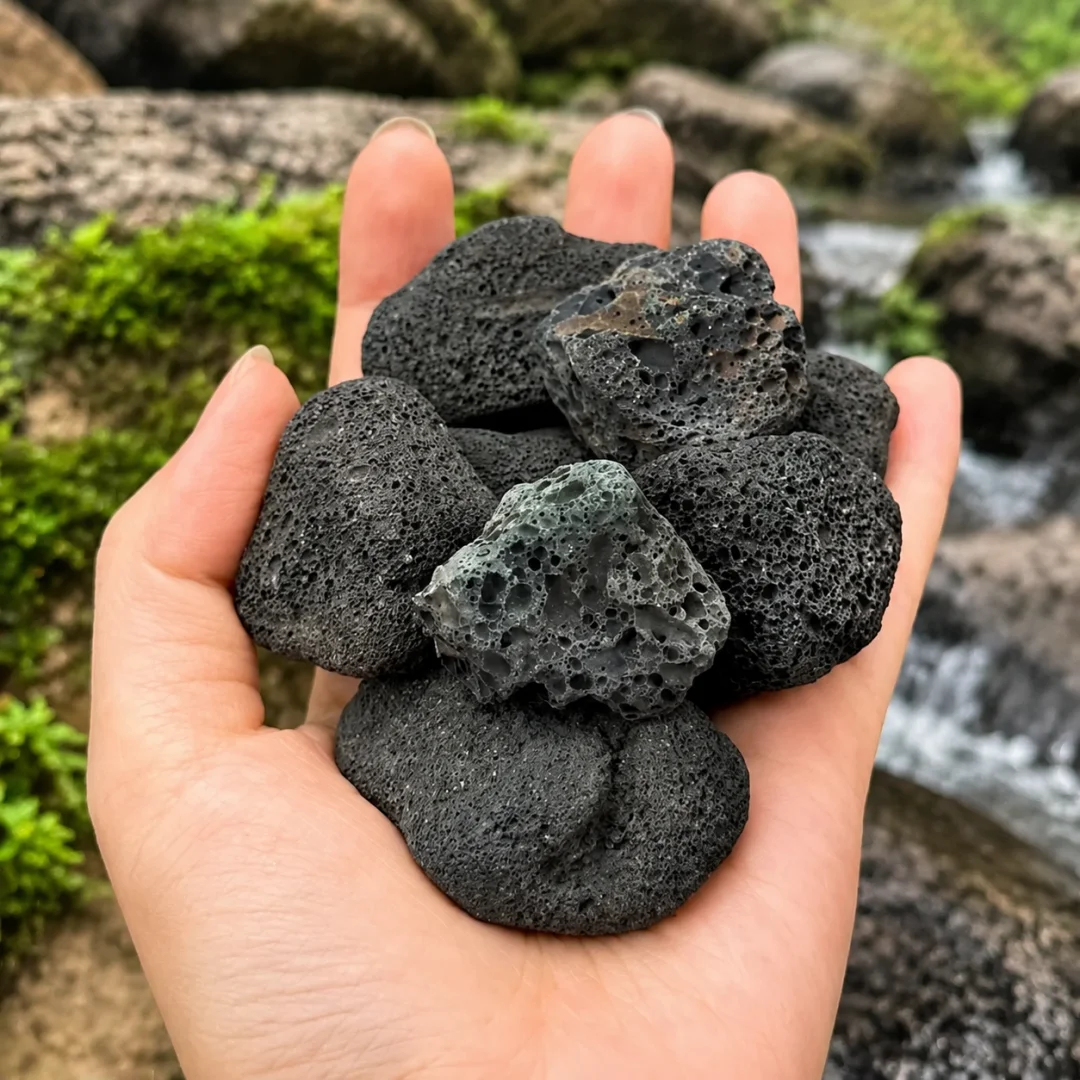 Volcanic Lava Rock Porous Volcanic Stone Gravel for Aquarium Filter Media Succulent Bonsai Soil Top Dressing Landscaping Decor