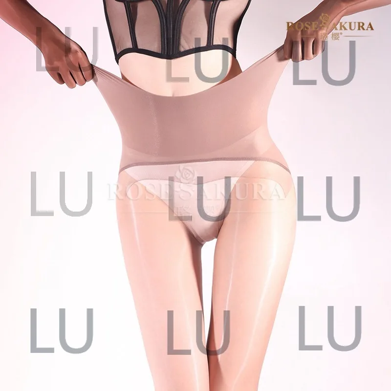 2025 new 8491 aurora large size seamless stockings women's ultra-thin oil bright silky smooth tiptoe transparent pantyhose sexy