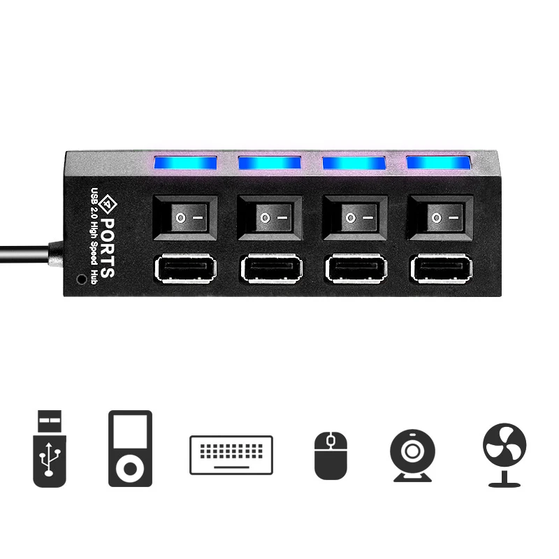 Usb Hub 3.0 Hub Usb Splitter 4/7 Ports Multi Usb Hub 2.0 Hab Power Adapter Extensor Computer Accessories Switch Usb For Home