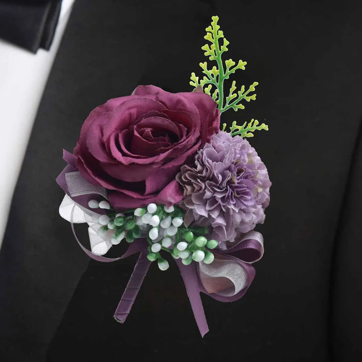 Multi-Color Options Available for Men's Wedding Boutonnieres, Artificial Rose Suit Lapel Pins, Groom and Groomsman Dress Pins, Specifically for Weddings / Balls image 5