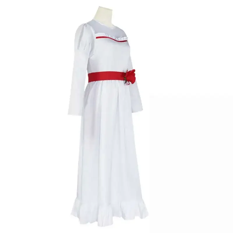 Disfraz de Annabelle para niña y mujer, disfraz de Annabelle aterrador, vestido de Cosplay para Halloween, Outdo