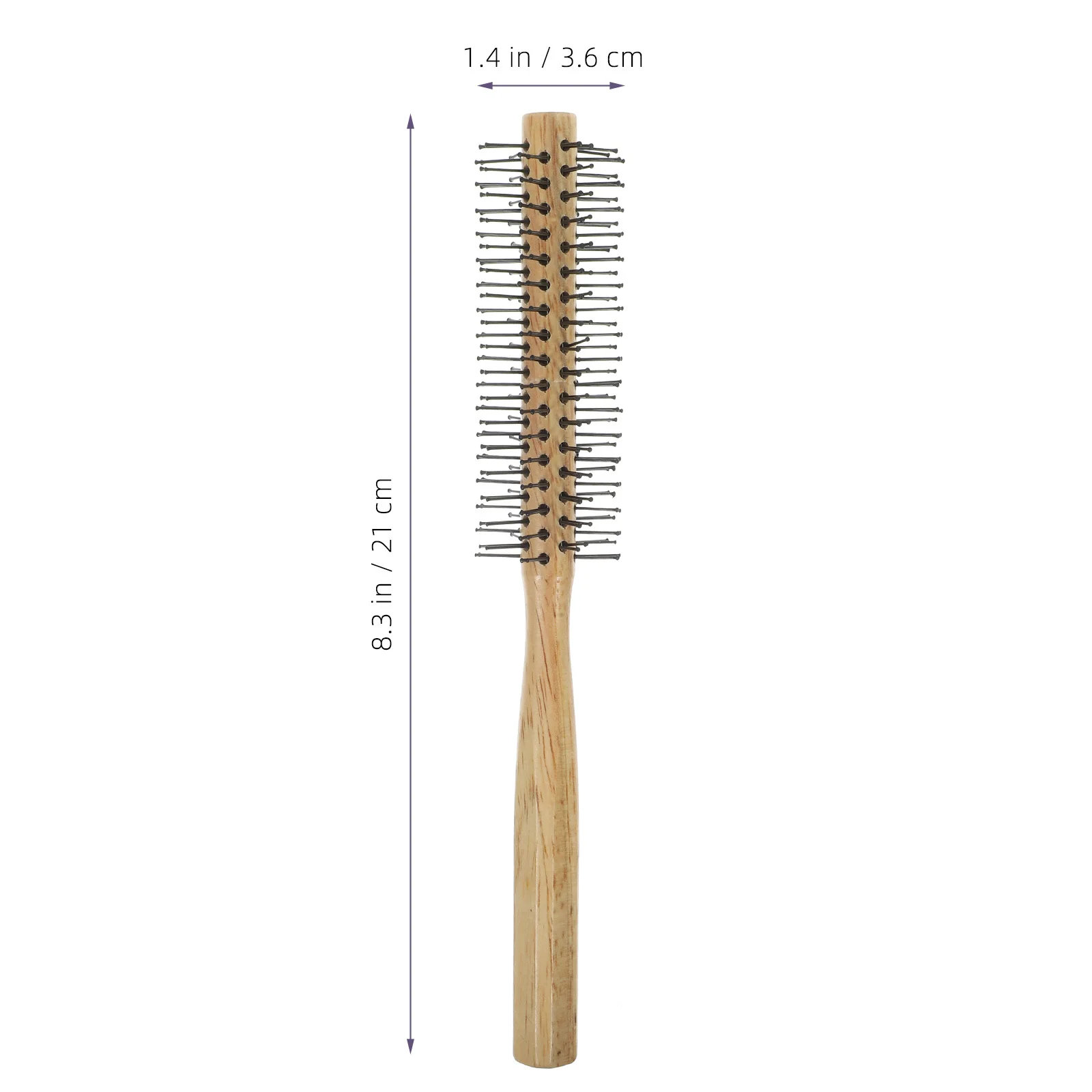 

Small Round Brush For Curly Hair Styling Volume Blow Drying Wooden Roller Comb Mini Curling Roll Comb Round Hairbrush For