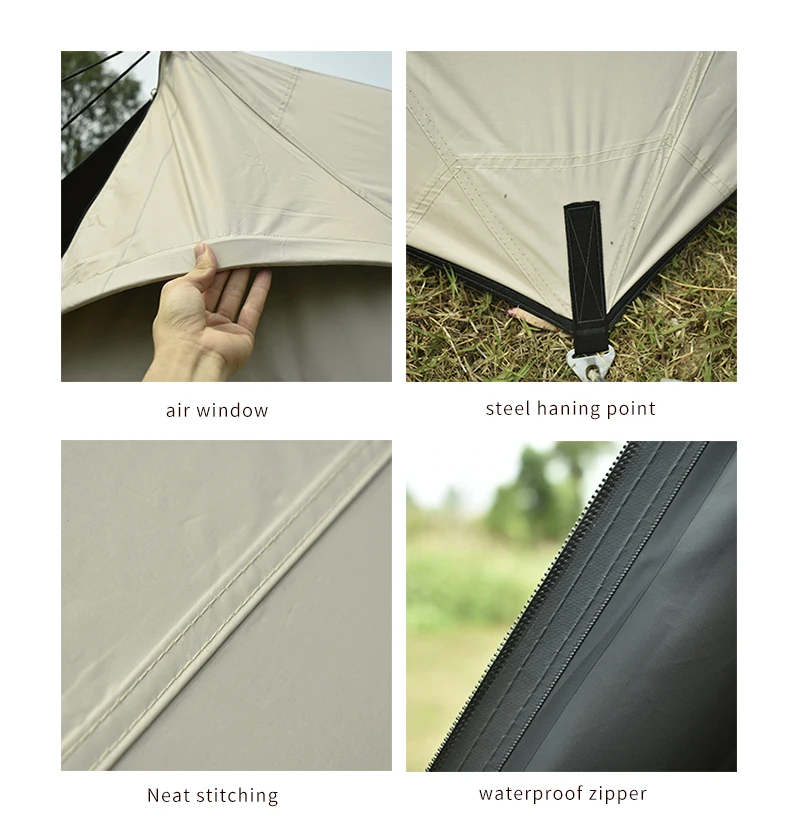 Imagem -02 - Aricxi-black Revestimento Tarp Outdoor Camping Sun Shelter Sombra Toldo Tenda Multifuncional Tarp