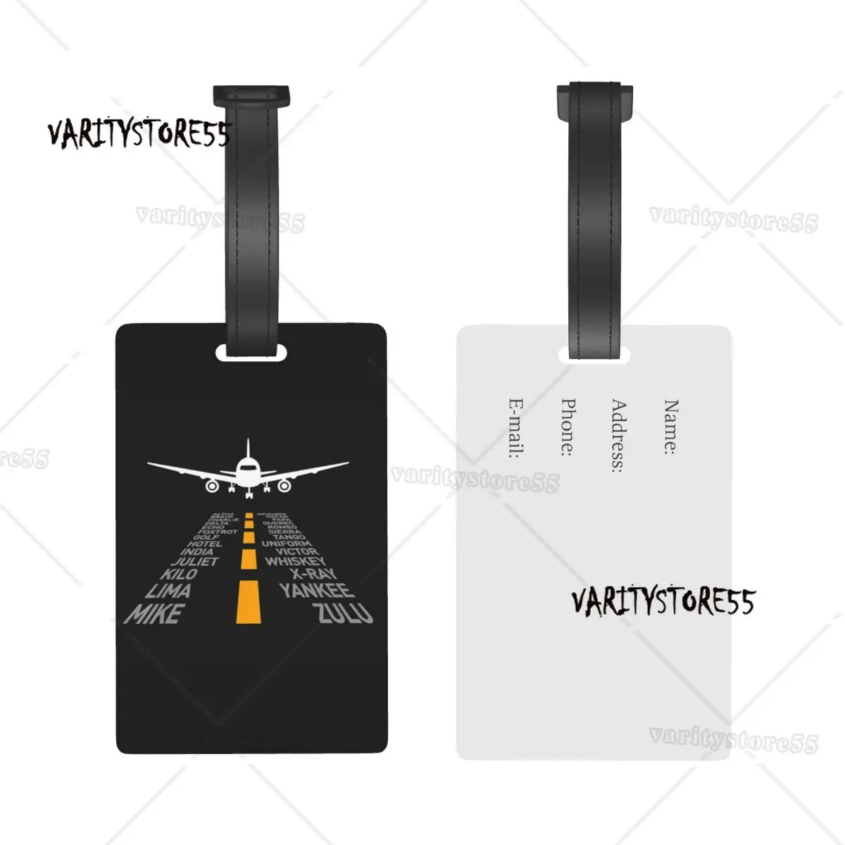 Airplane Pilot Gifts Airport Runway Phonetic Alphabet Plane Luggage Tags Suitcase Accessories Travel Baggage Boarding Tag