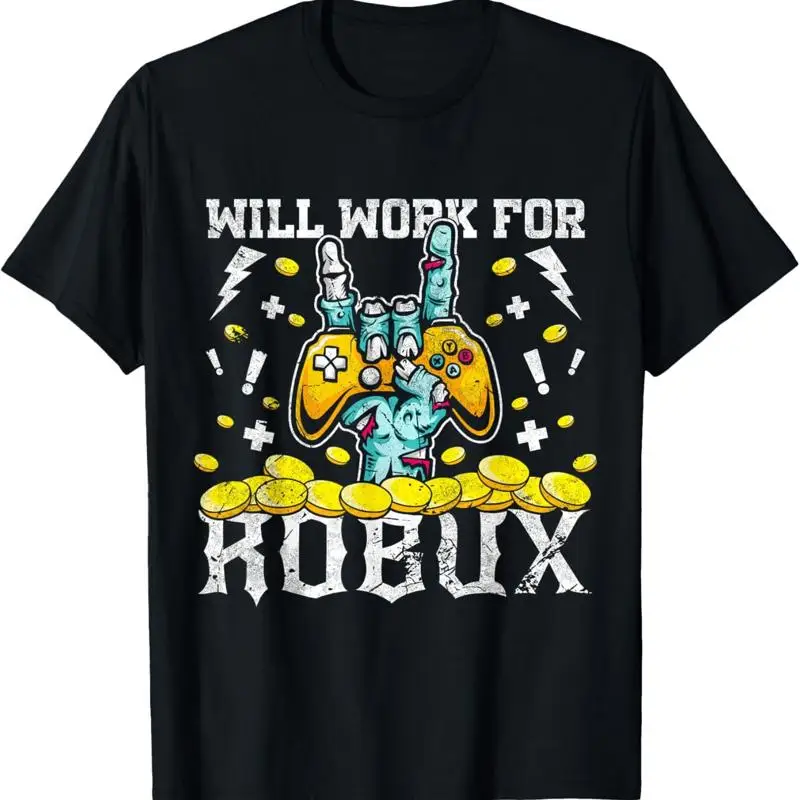 سوف تعمل من تي شيرت Robux Funny Gaming Token Saying