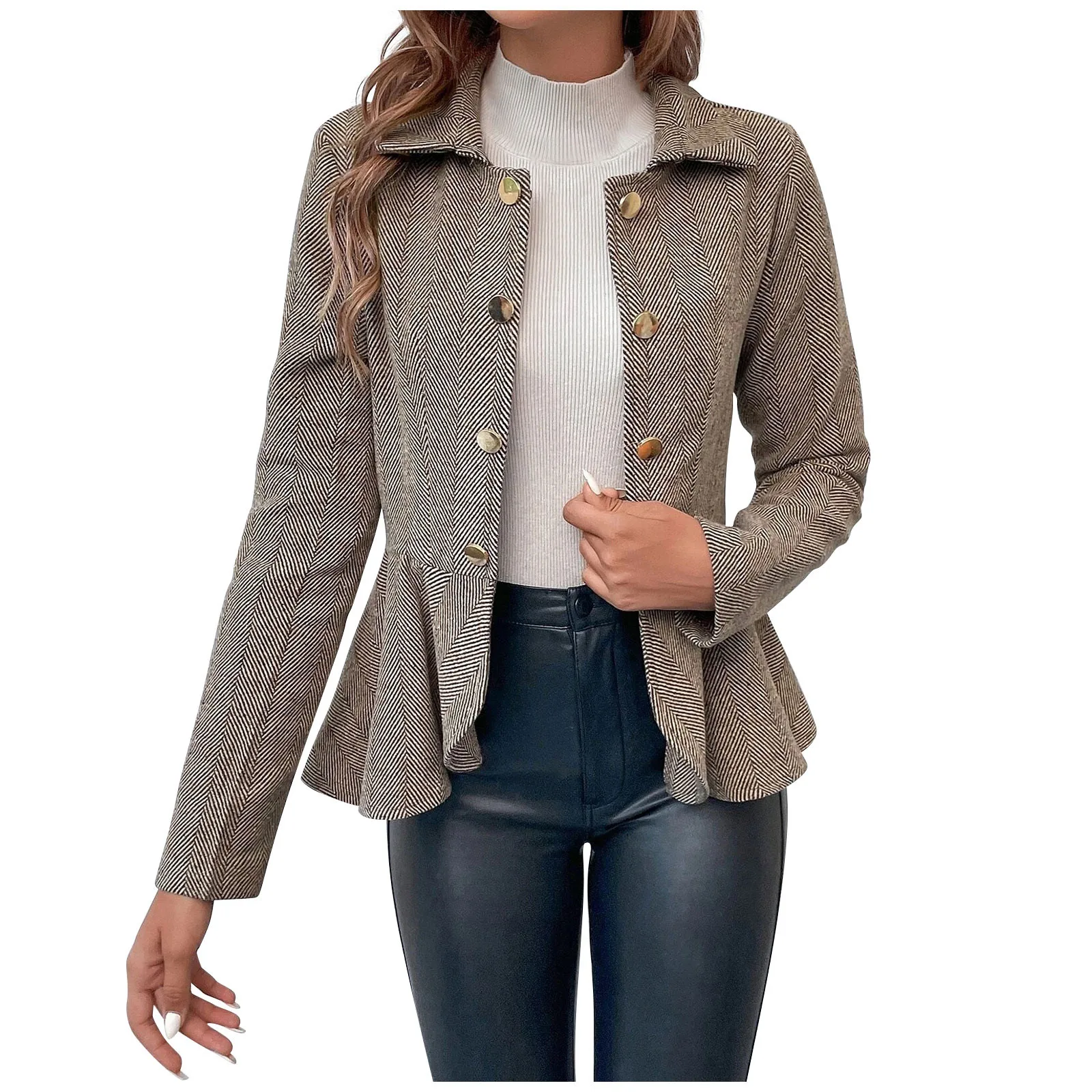

2023 Autumn Trendy Color Contrast Edge Design Blazer Coat Women's Fashion Slim Fitting Elegant Luxury Suit Jacket