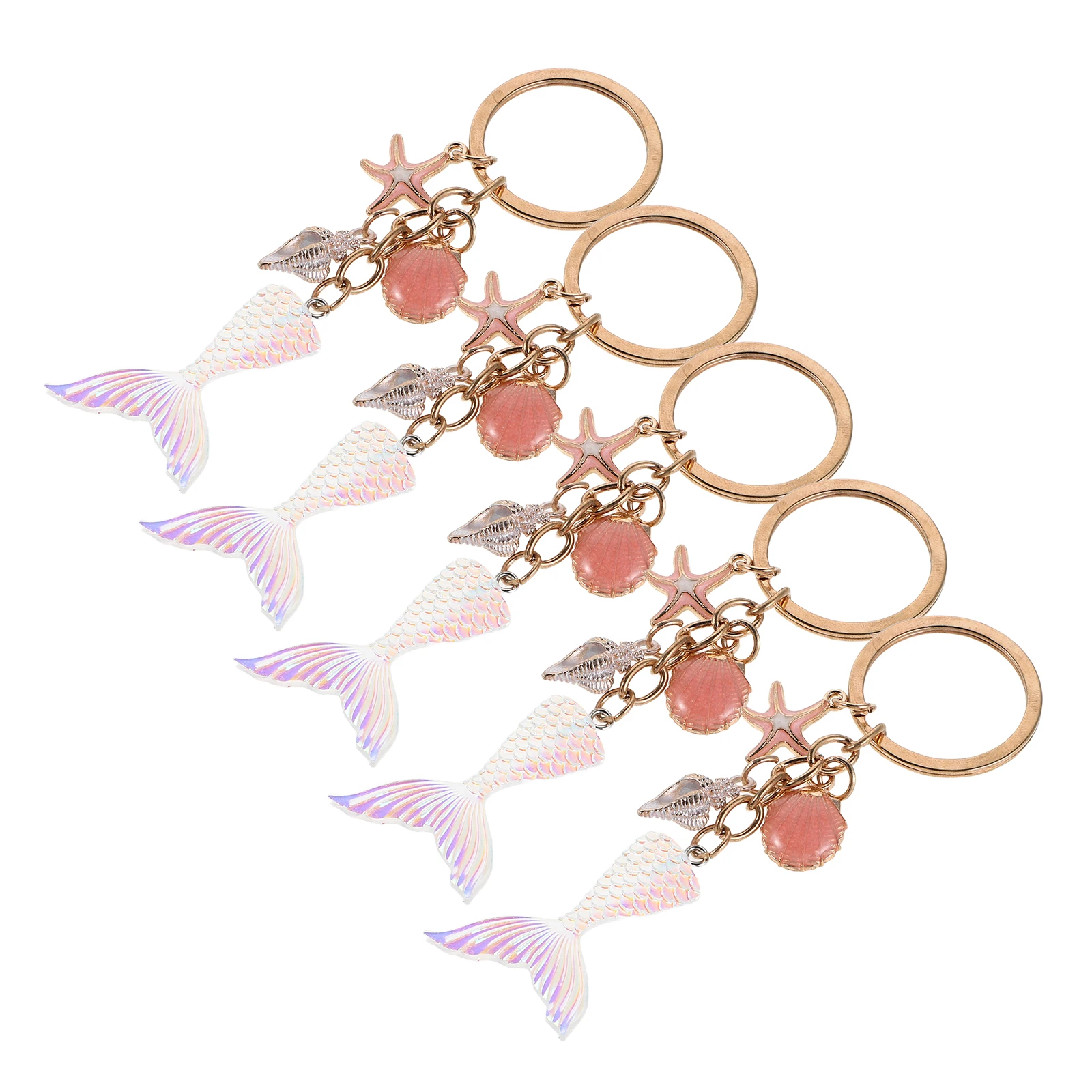 

5 PCS Marine Style Pendant Metal Sea Animals Charms Ocean Women Mermaid Jewelry Bag Plastic Beach