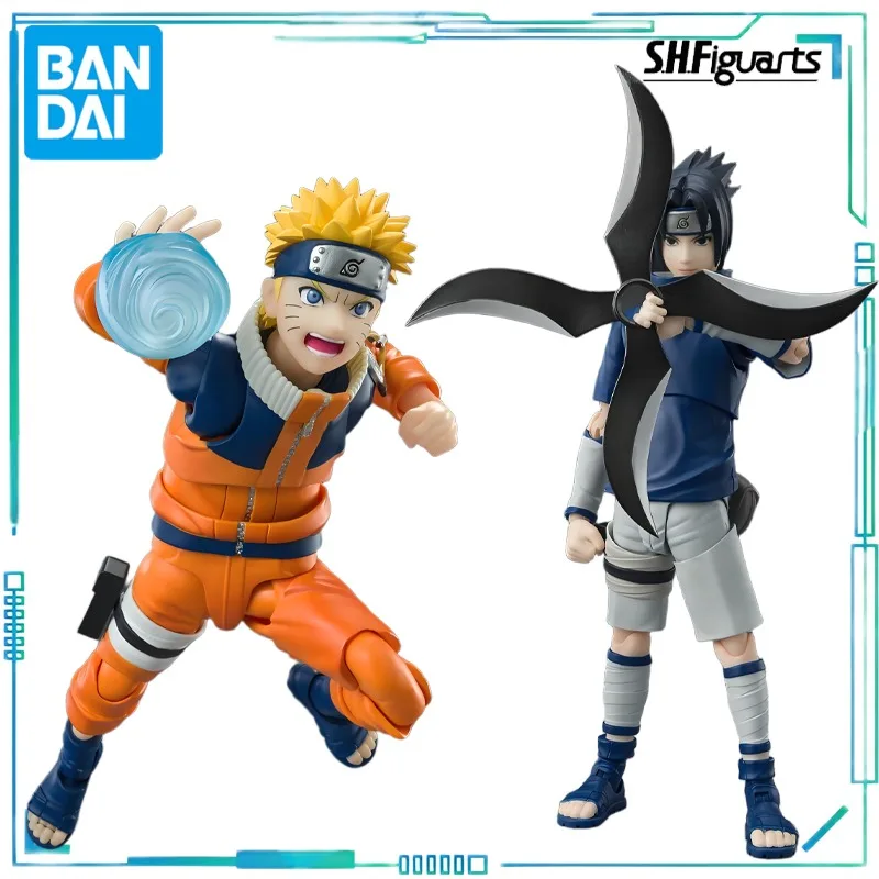 

BANDAI Genuine S. H. Figuarts Series Naruto Series Uchiha Sasuke and Uzumaki Naruto Movable Finished Product Model Boyhood