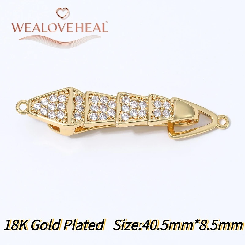 armband verschluss, 1/2 Stück 18K vergoldeter Messing-Bienenverschluss, mit Honigbienen-Motiv auf Muschel, Druckknopfverschluss mit Kleeblatt-Endstück für DIY-Perlenschmuckzubehör – Detail 34