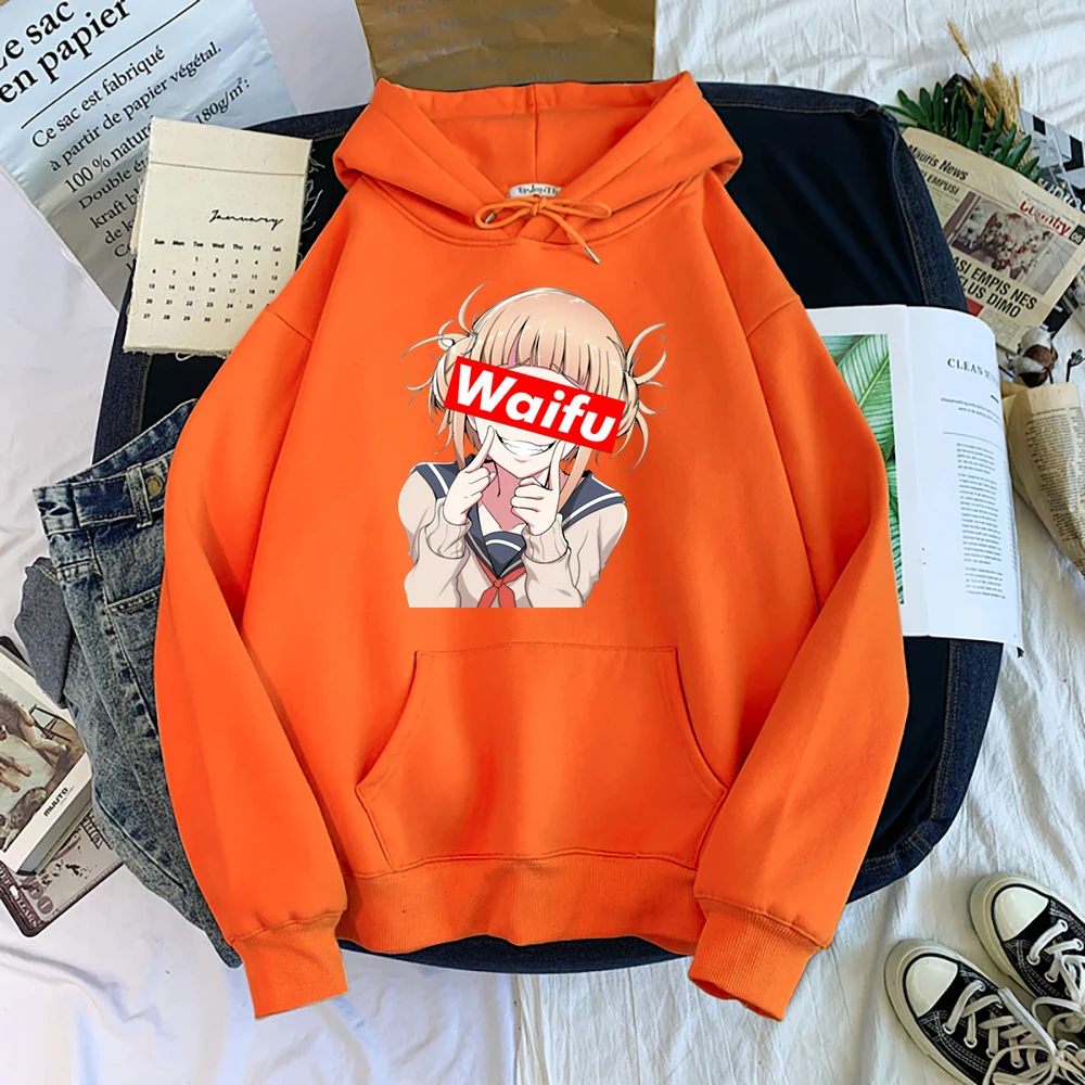 Himiko Toga From My Hero Academia Hoodies Men Creativity Crewneck Autumn Sweatshirt Cute Fleece Hoody Fashion Pocket Clothes