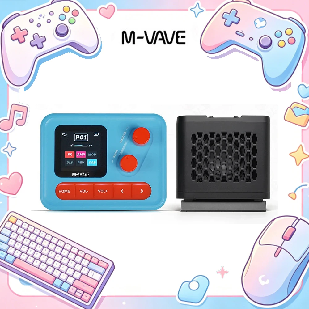 M-VAVE POCKET COMBO Guitar Amp Processor Multi-Effects Portable Rechargeable Speaker Built-In for Electric Guitar Bass Ukulele