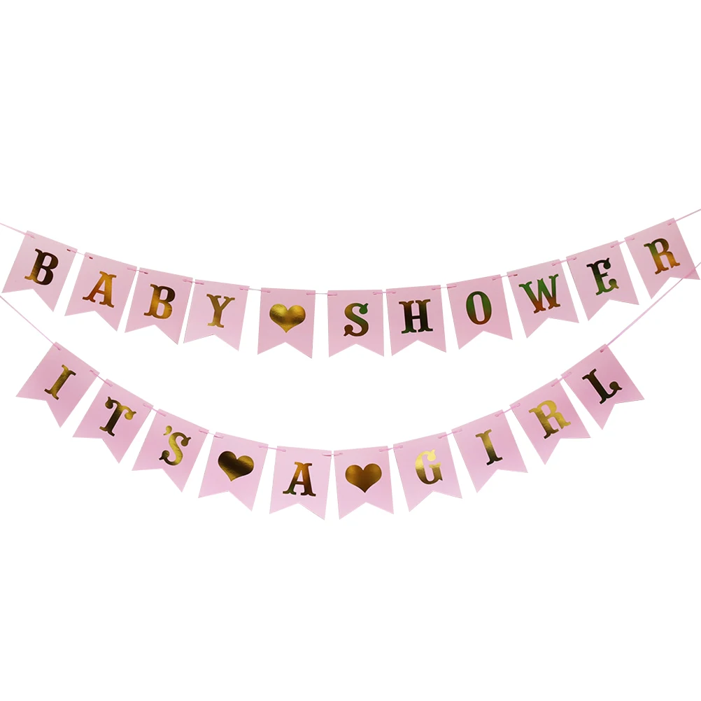 

2pcs Letter Little Decor Bright Color Garland DIY Hanging Shower Banners Birthday Party Banner Banner Paper