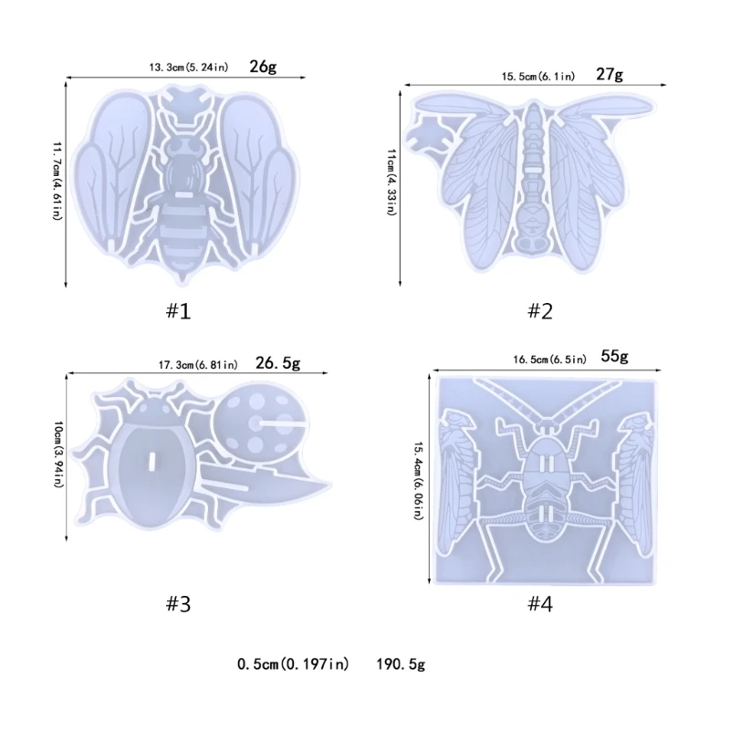 무당벌레 수지 금형 실리콘, 벽용 동물 에폭시 수지 금형, 캐비닛 장식