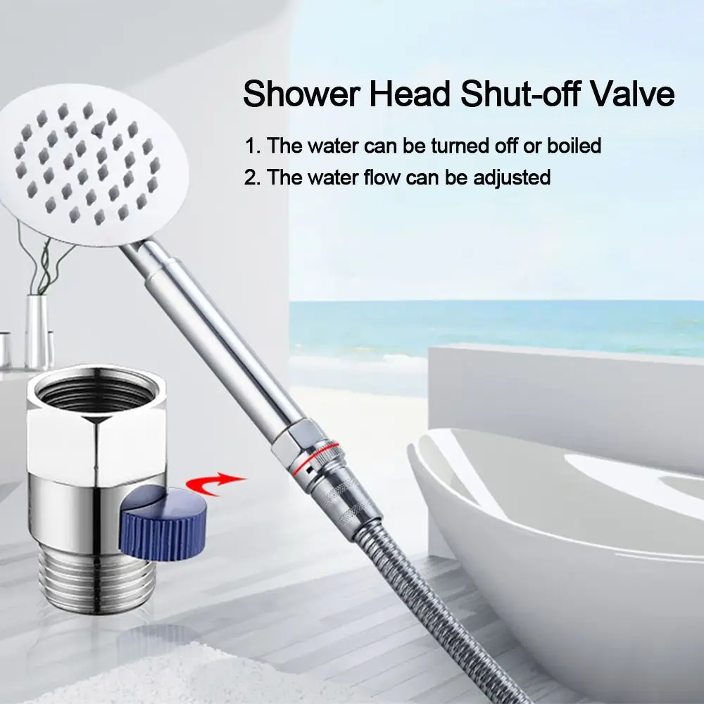 Shower Straight-through Bath Water Tap Accessory Water Flow Control Valve Shut-off Angle Valve Brass Junction Diverter Valve