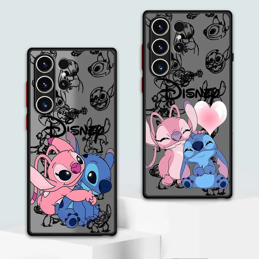 Disney Stitch Love Phone Case for Samsung Galaxy S24 S23 Ultra S20 FE S24 S22 S20 S9 S10 Plus S23 S20 Ultra Capa Cover