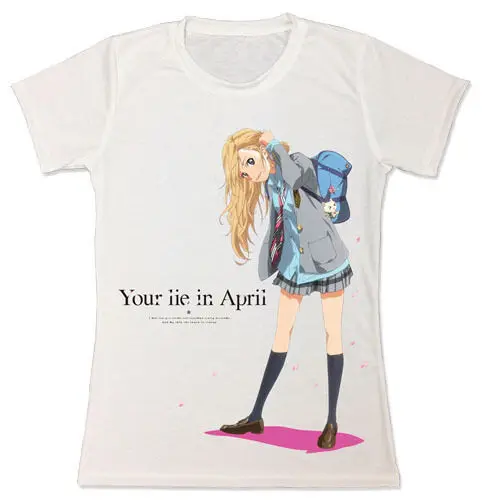 

**Legit** Your Lie in April Kaori Miyazono Authentic Juniors T-Shirt #83472