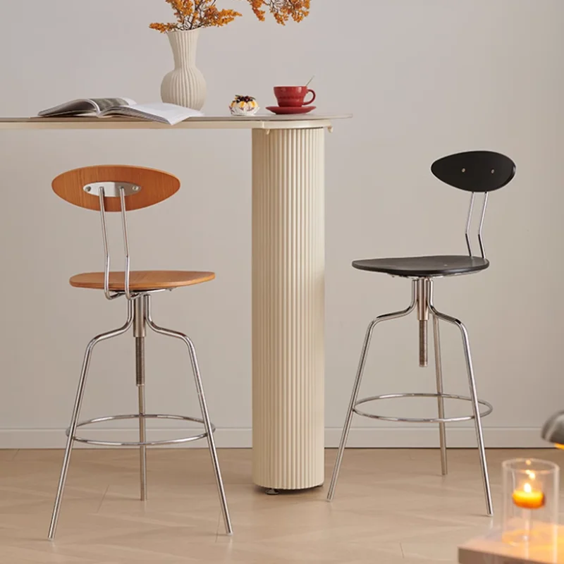 

Modern Nordic Bar Chairs With Back Restaurant High Metal Black Bar Chairs Minimalist Ergonomic Bancos De Bar Trendy Furniture