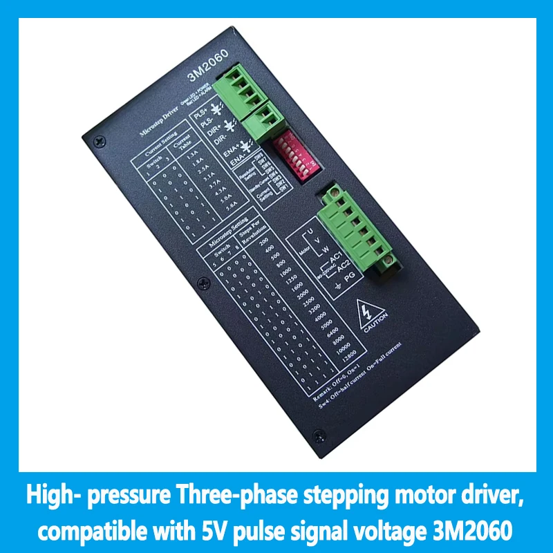 

High- pressure Three-phase stepping motor driver,compatible with 5V pulse signal voltage 3M2060 for Nema34 Nema42 Nema52 motor