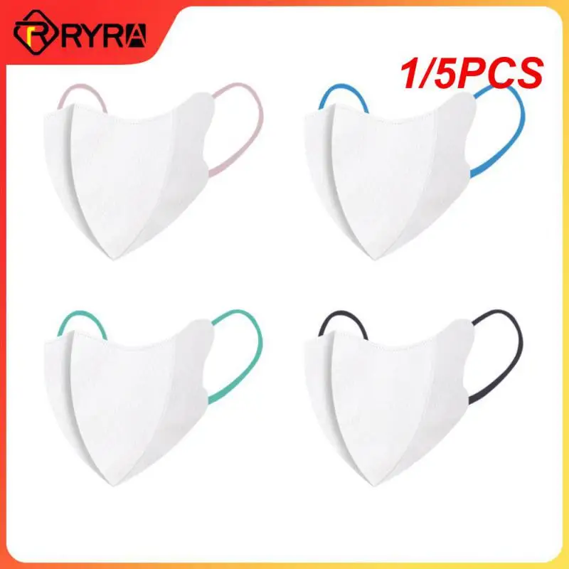 1/5PCS Breathable Mask Adjustable High Quality Three-dimensional Comfortable Wear Protective Equipment Printed Mask Disposable