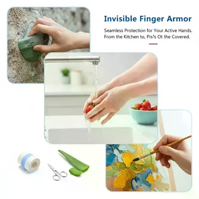 1/5M Multipurpose Disposable Finger Protectors Fingertip Cover Transparent Ultra Thin Non-Crack Finger Protection Sleeve