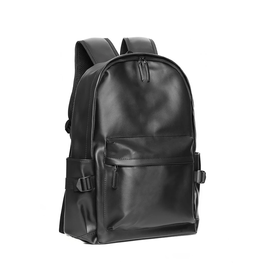 

Trendy men's backpack Korean version fashion PU leather vintage flower large capacity casual men's bag travel bag student backpa