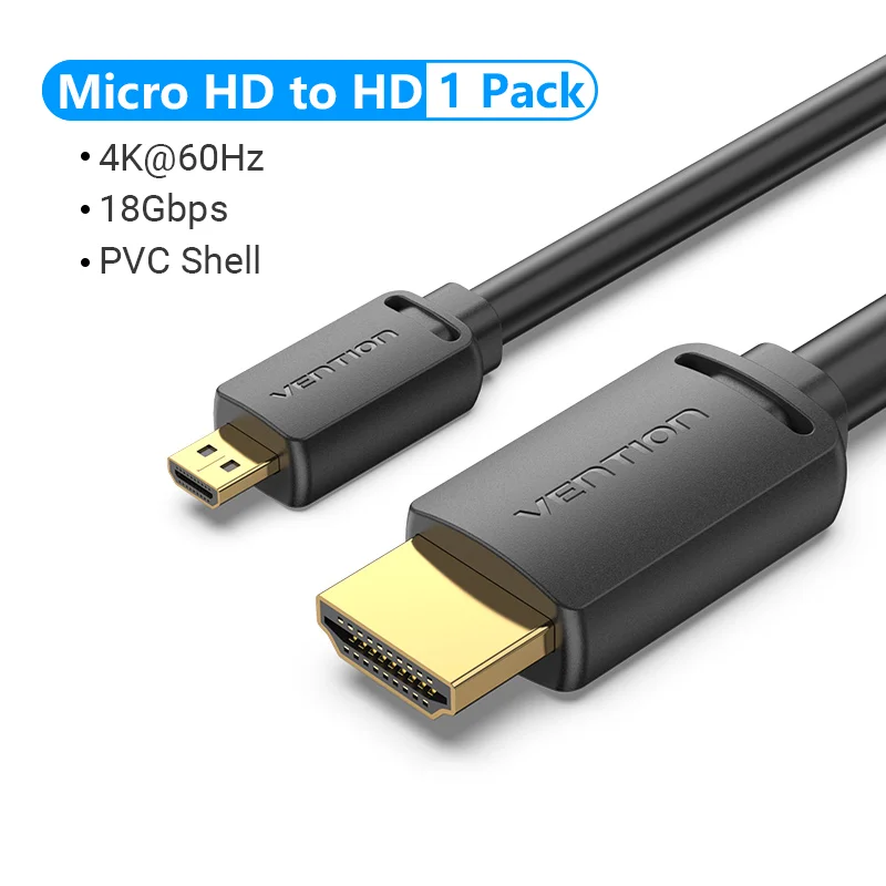 Ventie Micro HDMI naar HDMI Kabel 4K Mini HDMI Male naar Male Koord voor GoPro Sony Camera Callphone Tablet Projector HDTV Mini HDMI