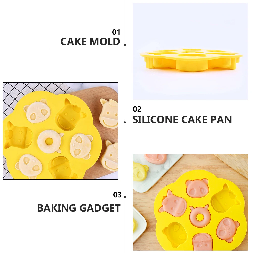 

Silicone Moon Shape Baking Pan Steamed Cake Molds Silicone Cake Pan Oven Safe Eco Friendly Durability Cartoon Gifts