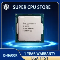 Intel Core i5-8600K i5 8600K CPU Processor 9M 91W  3.6 GHz Six-Core Six-Thread LGA 1151